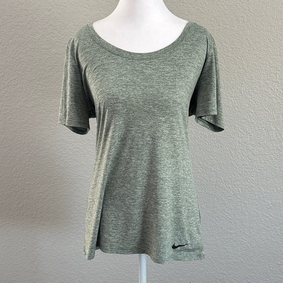 Nike Women's Olive Heather Short Sleeve Tee - Picture 1 of 4
